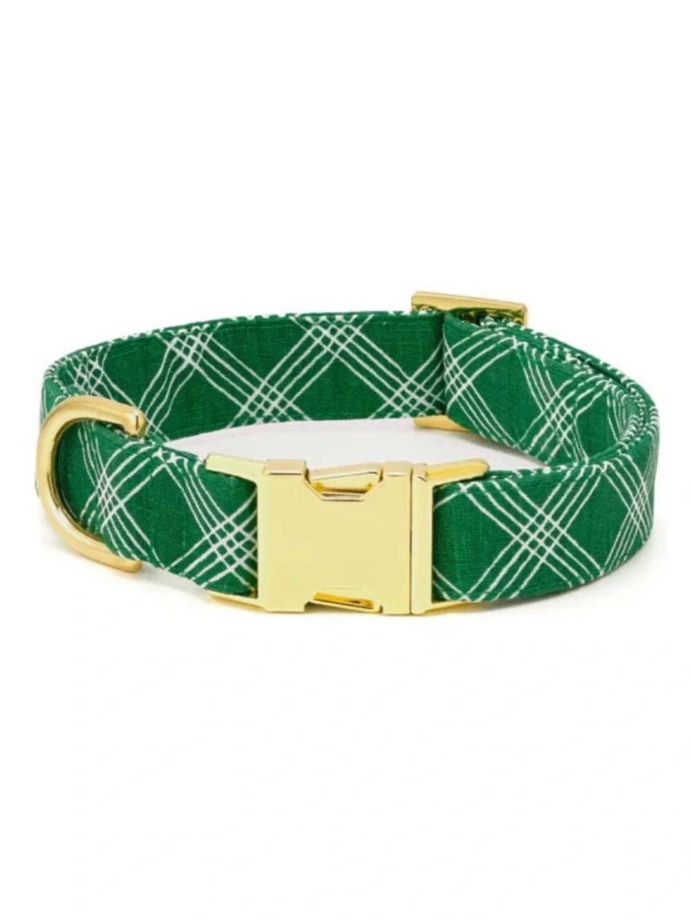 The Foggy Dog Emerald Plaid Dog Collar